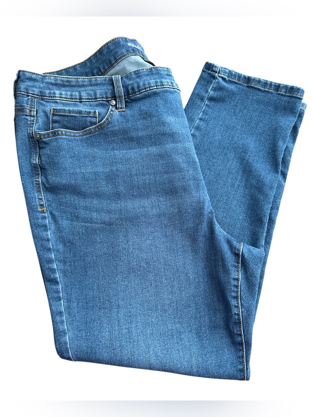 Style & Co. Women Straight Leg Jeans - Medium Blue Wash